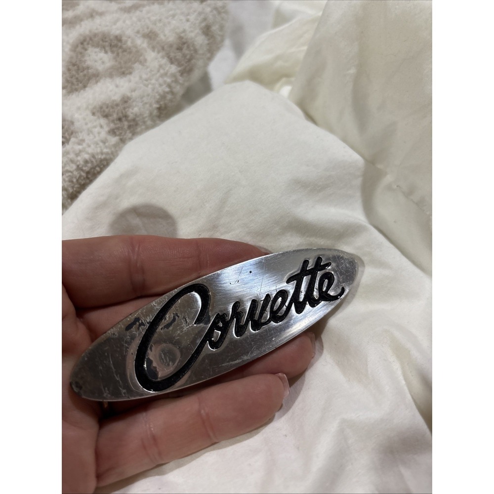 Corvette C2 Script Emblem Rear deck Or Fender 1963-65? - Picture 2 of 3